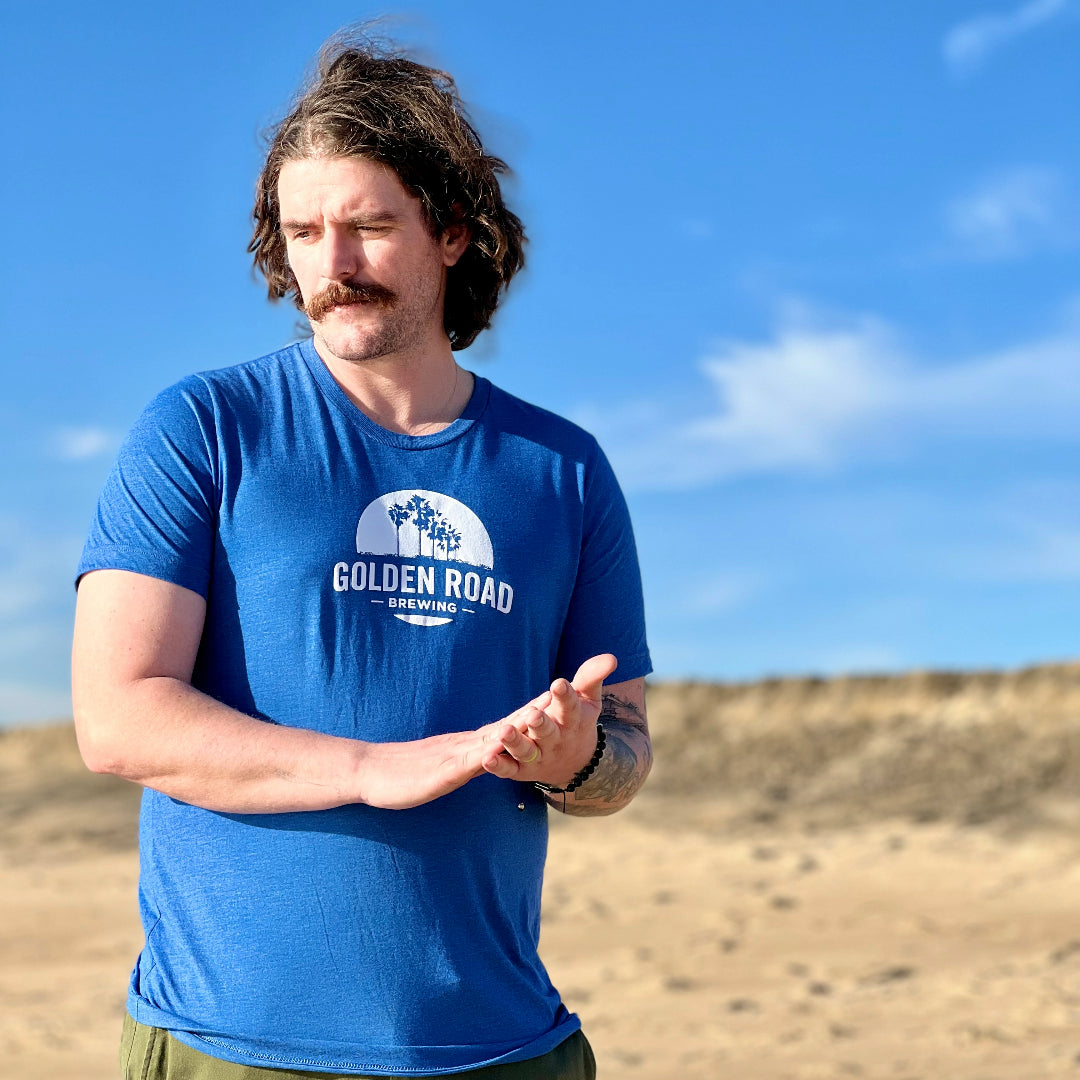 Golden Road Palm Logo Royal Blue Tee