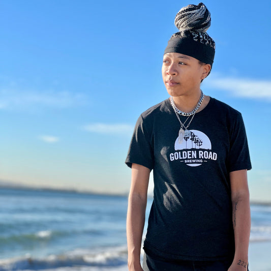 Golden Road Palm Logo Black Tee