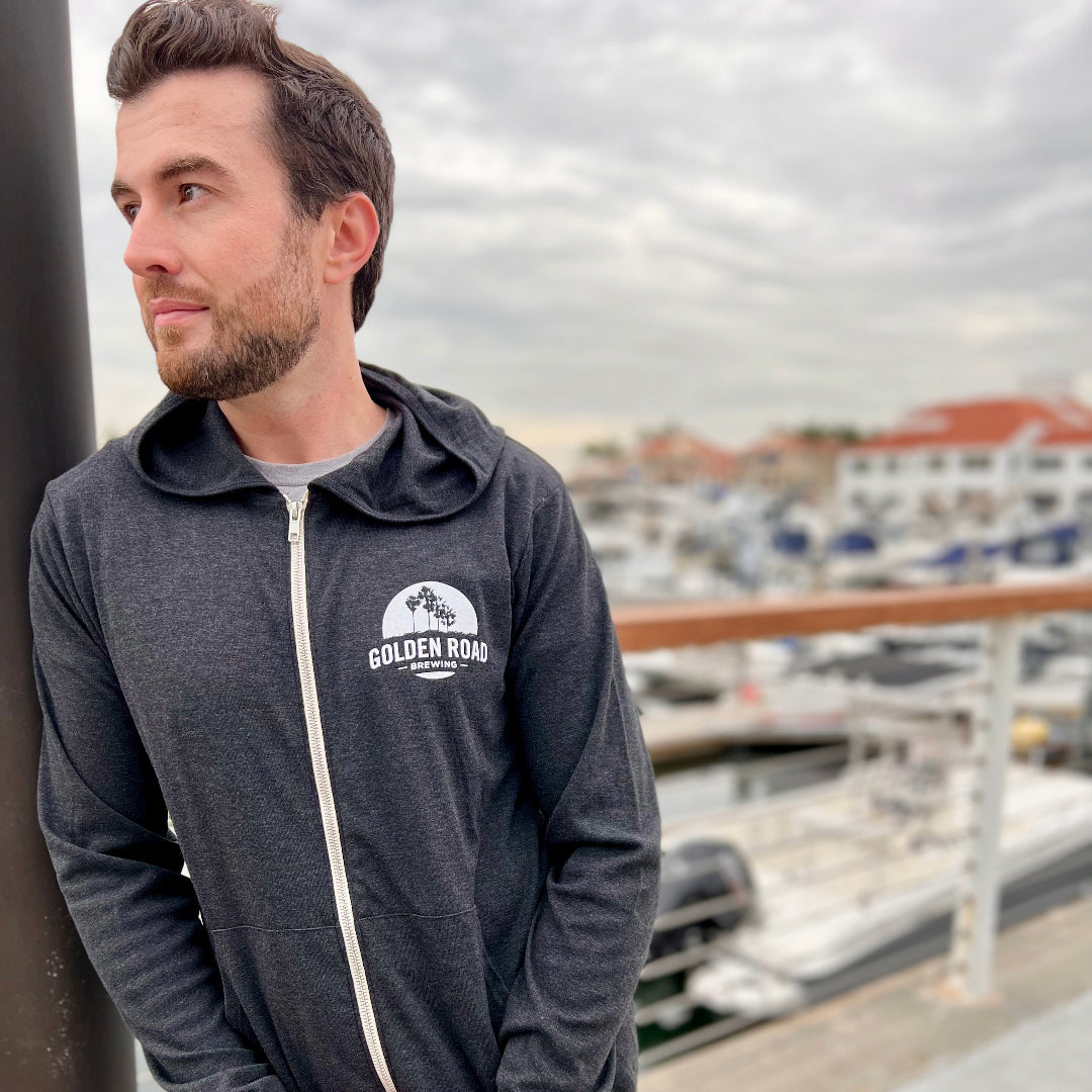 Golden Road Palm Lightweight Zip Up Sweatshirt