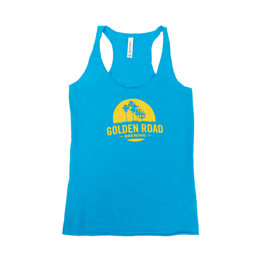 Golden Road Palm Logo Women's Blue Tank