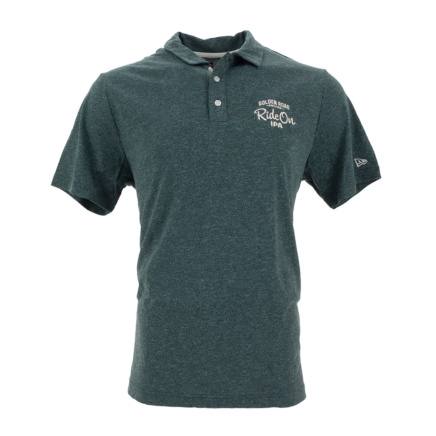 Ride On IPA Men's Classic Heather Green Polo