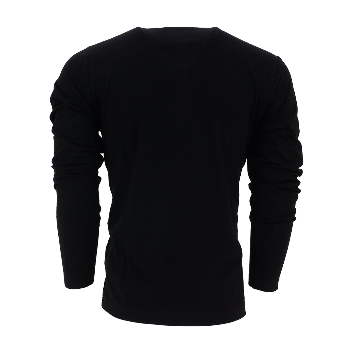 Street Cart Signature Collection - Men's long-sleeve Henley (Black)
