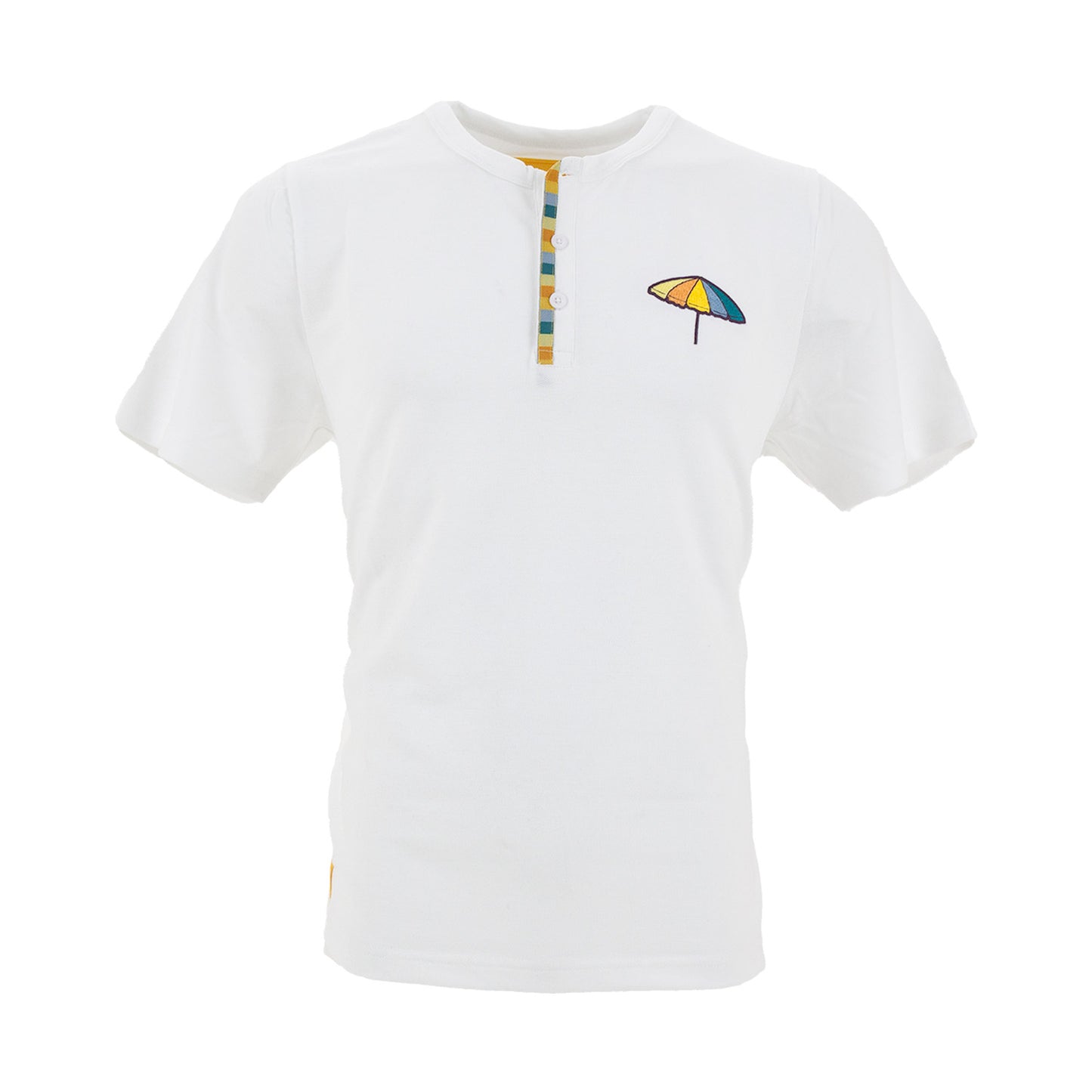 Mango Cart Signature Collection - Mens Henley (White)