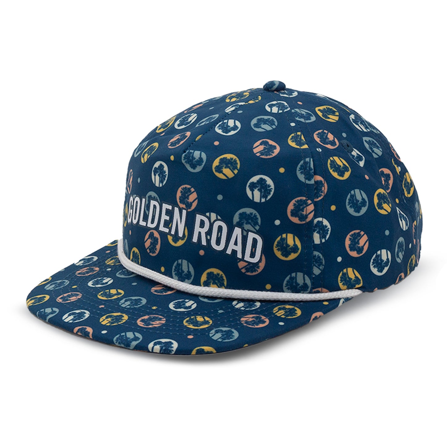 Golden Road Vintage Palm Logo 5-Panel Blue Hat