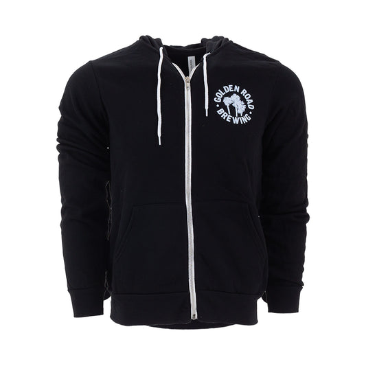 Golden Road Palm Logo Unisex Black Zip Up