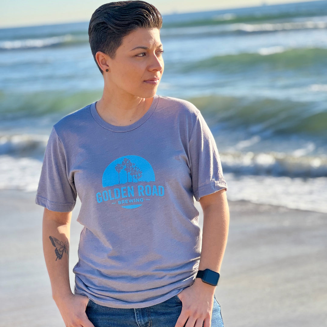 Golden Road Palm Logo Grey Tee