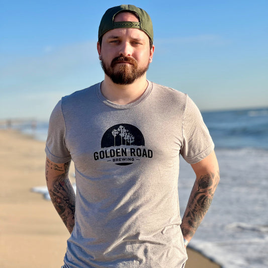 Golden Road Palm Logo Lightweight Grey Tee