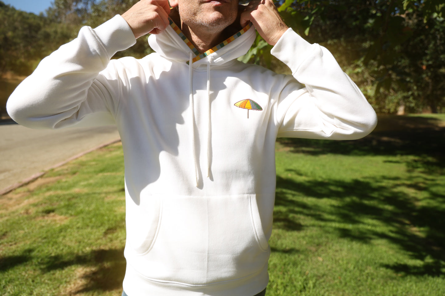 Mango Cart Signature Collection - Mens Iconic Hoodie (White)