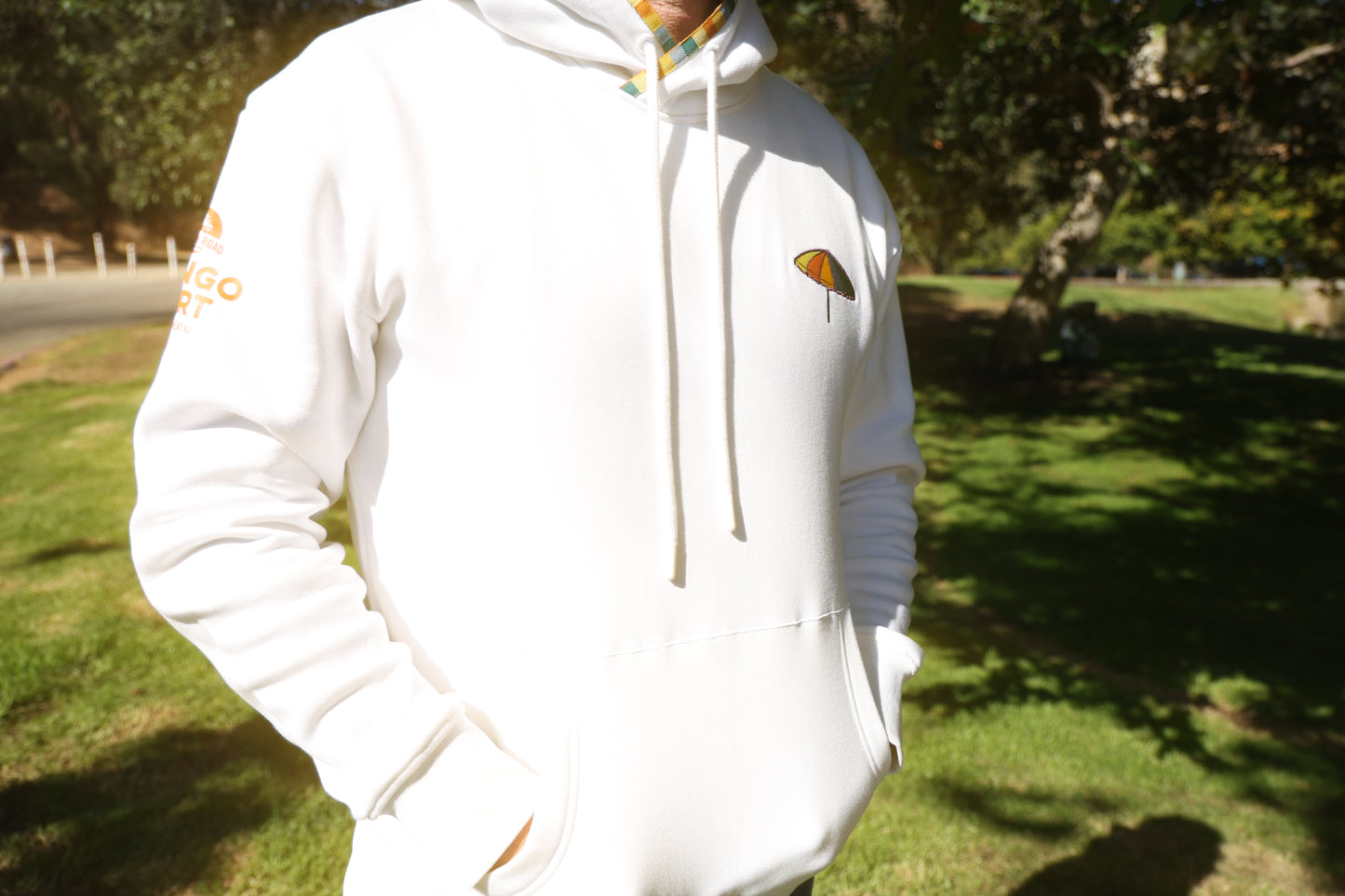 Mango Cart Signature Collection - Mens Iconic Hoodie (White)