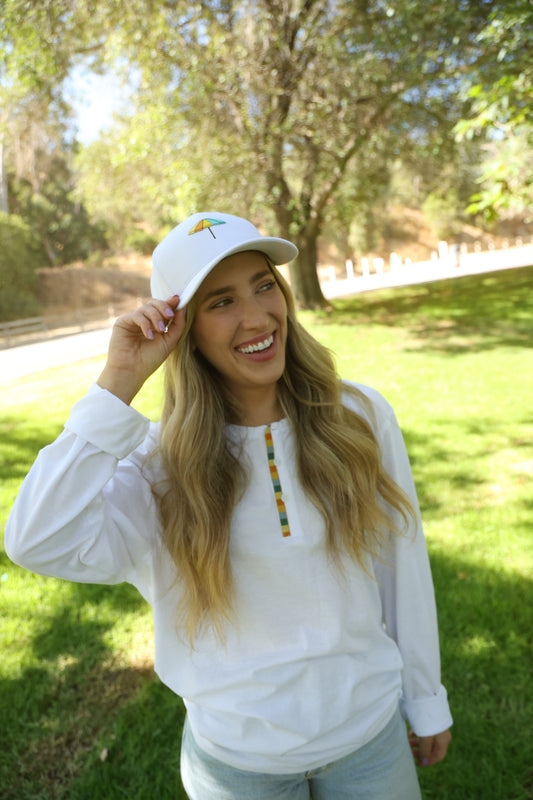 Mango Cart Signature Collection Panel Hat - White