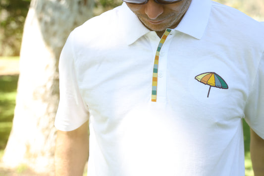 Mango Cart Signature Collection - Mens Polo (White)