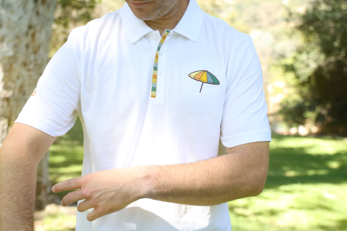 Mango Cart Signature Collection - Mens Polo (White)