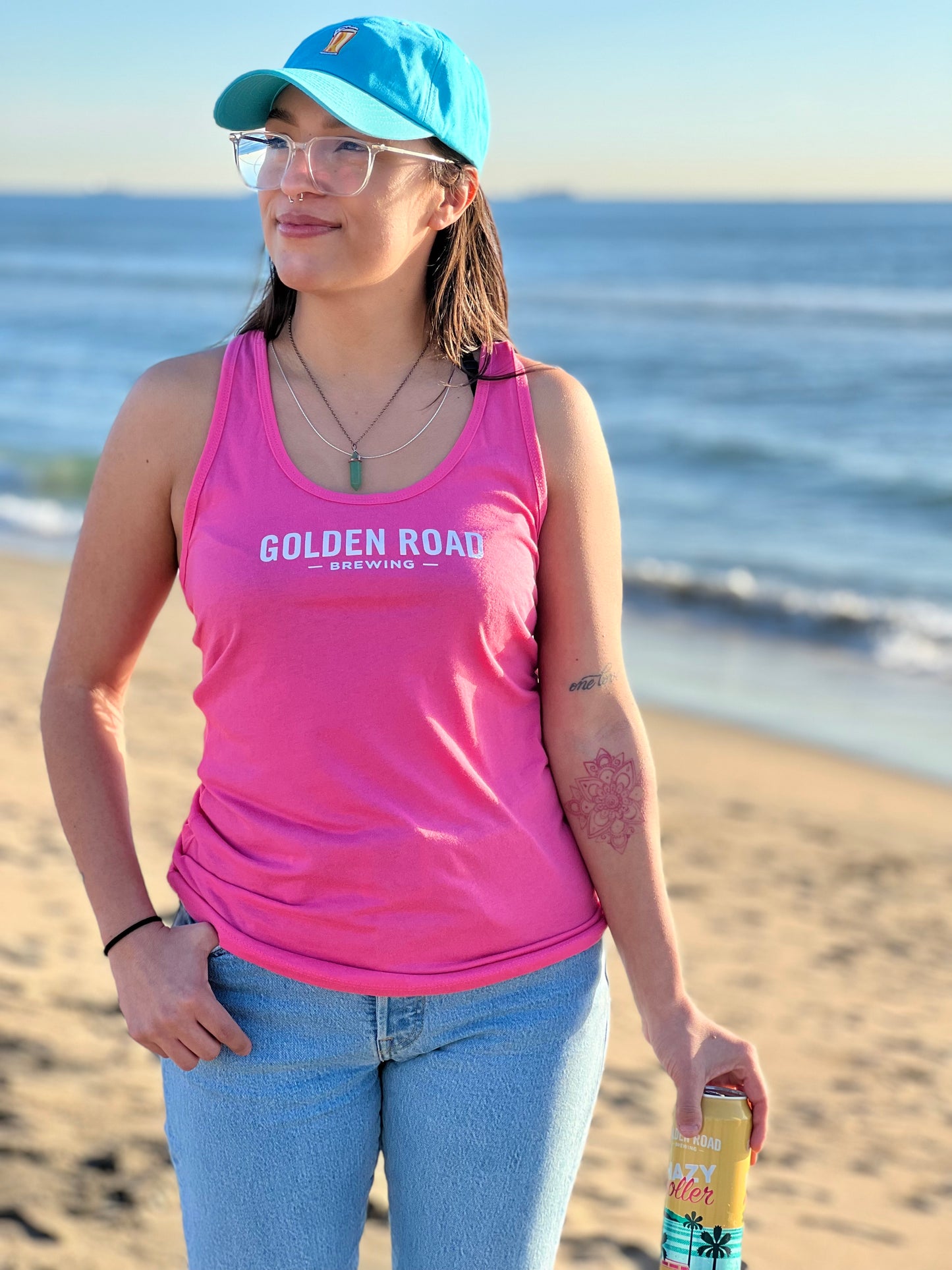 Golden Road Logo Women's Pink Tank