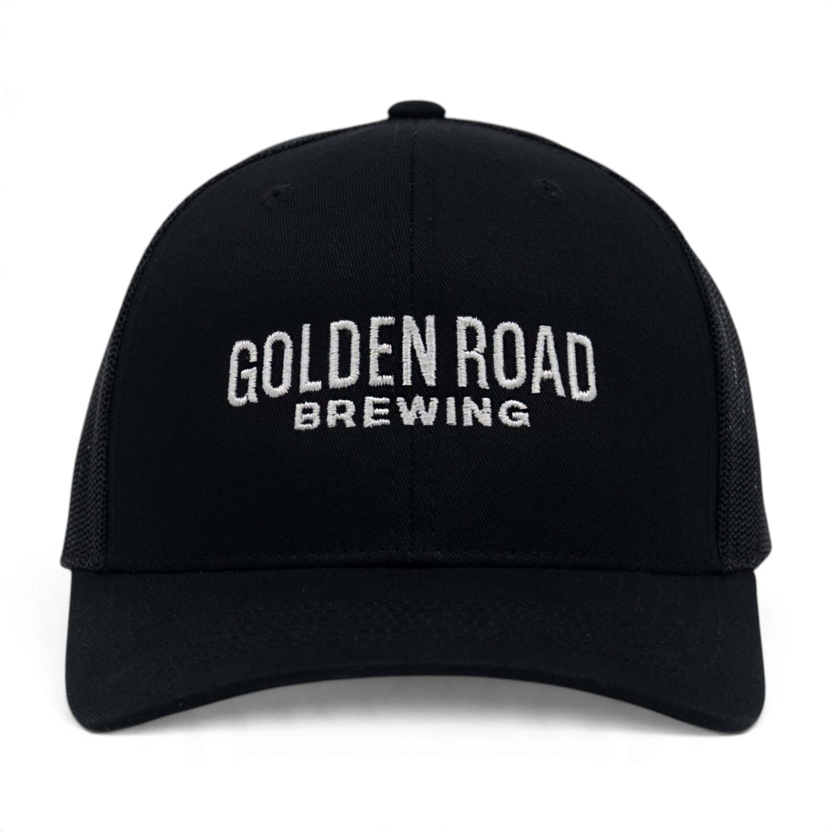 Black Embroidered Trucker Hat