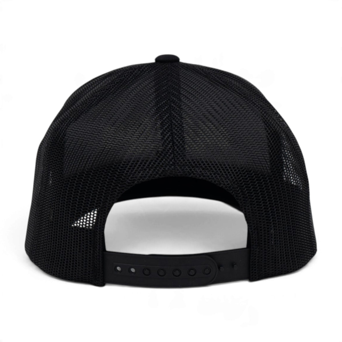 Black Embroidered Trucker Hat