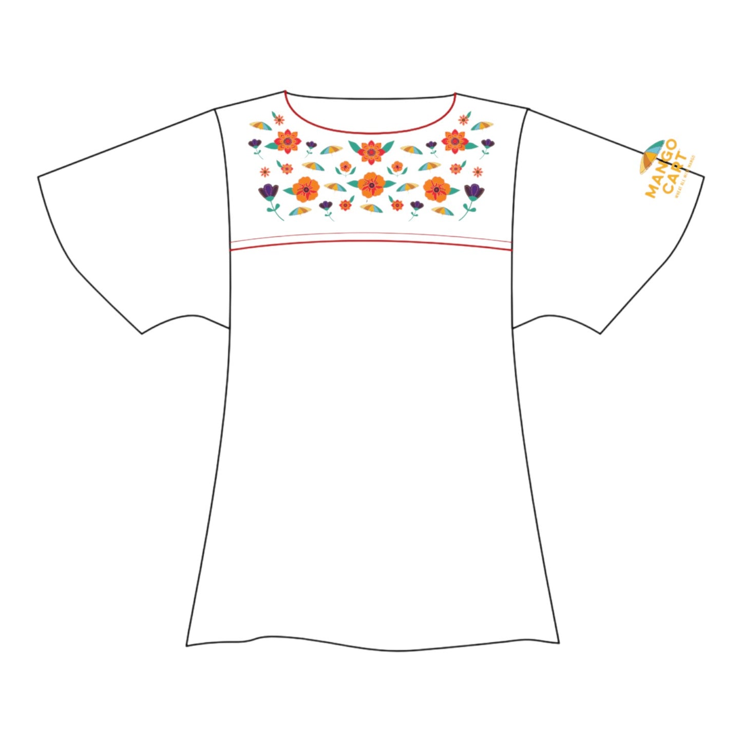 Mango Cart Bar Staff Traditional Printed Shirts (Ladies)