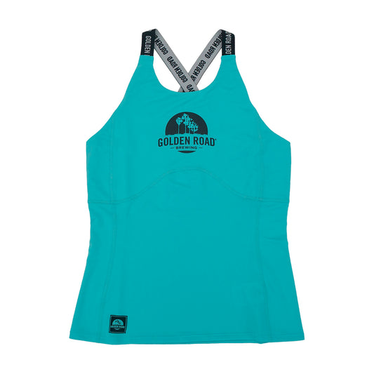 Golden Road High Neck Tank Top (Blue)