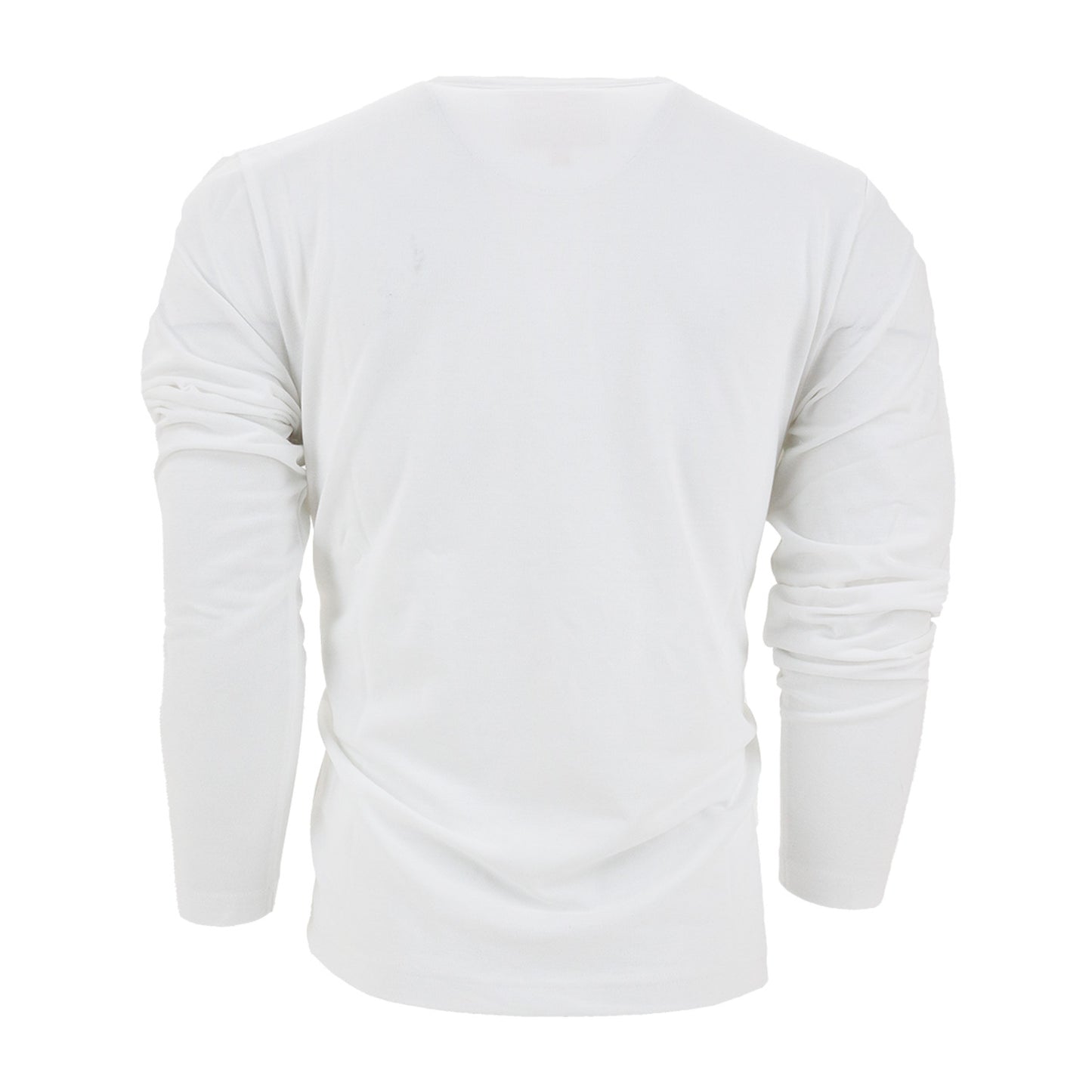 Mango Cart Signature Collection - Mens Long-Sleeve Henley (White)
