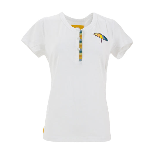 Mango Cart Signature Collection - Womens Henley (White)