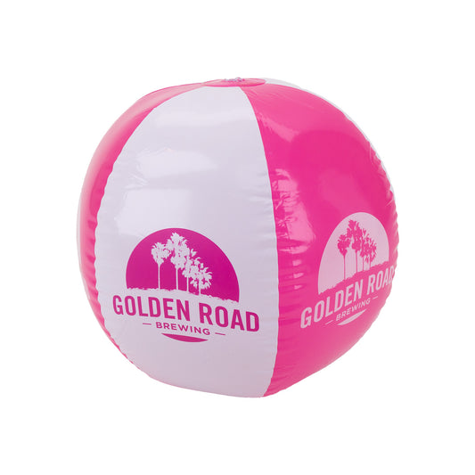 Golden Road Inflatable Beach Ball Pink